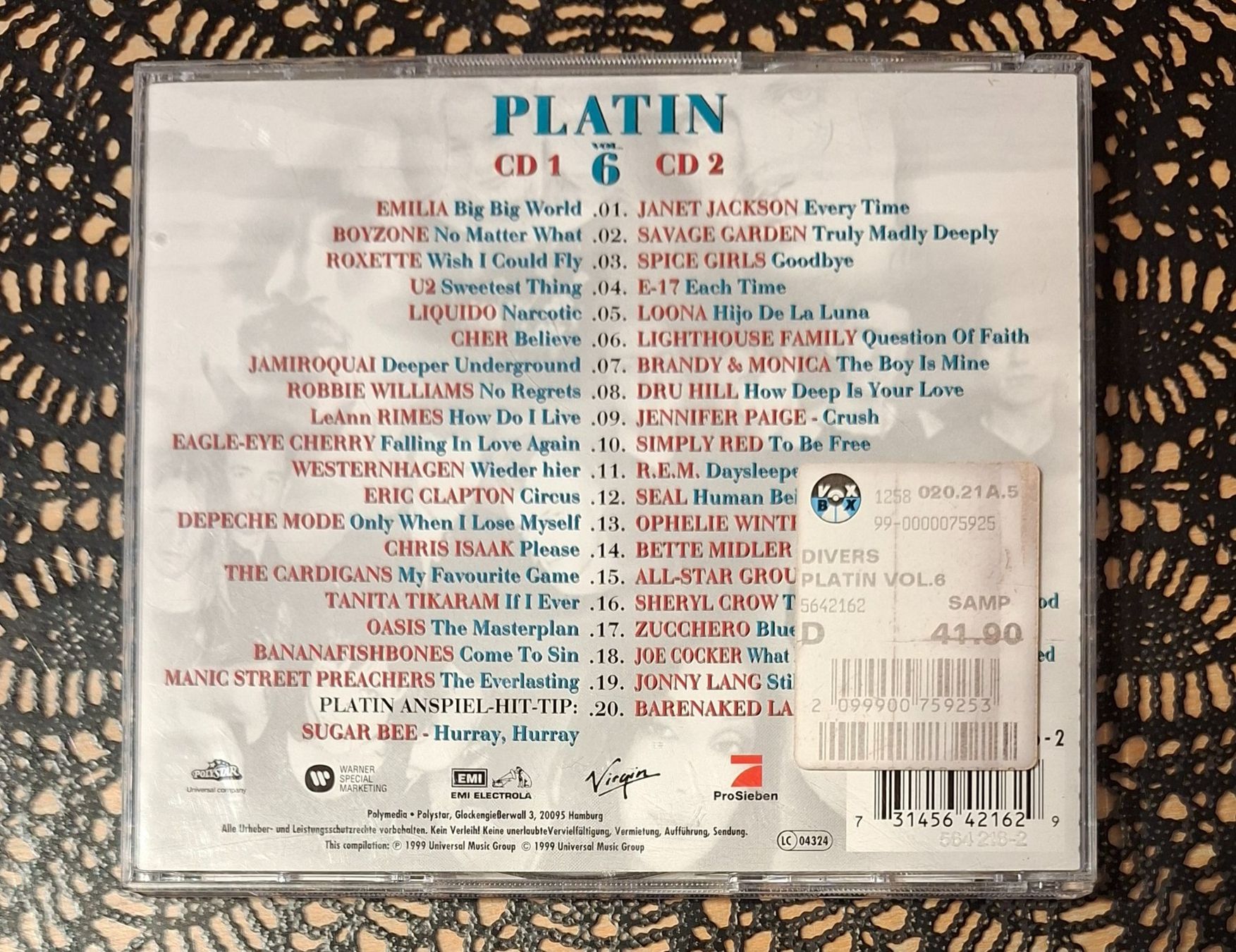 CDs: Platin Vol.6 - Album der Megastars, 2CD Hit Sampler 1999 – Gebraucht aus Schönenberg TG von breiti12 1