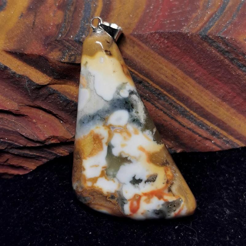 Anhänger: Rainforest Rhyolith Anhänger – Neu und originalverpackt aus Walenstadt von vkt_qc8d