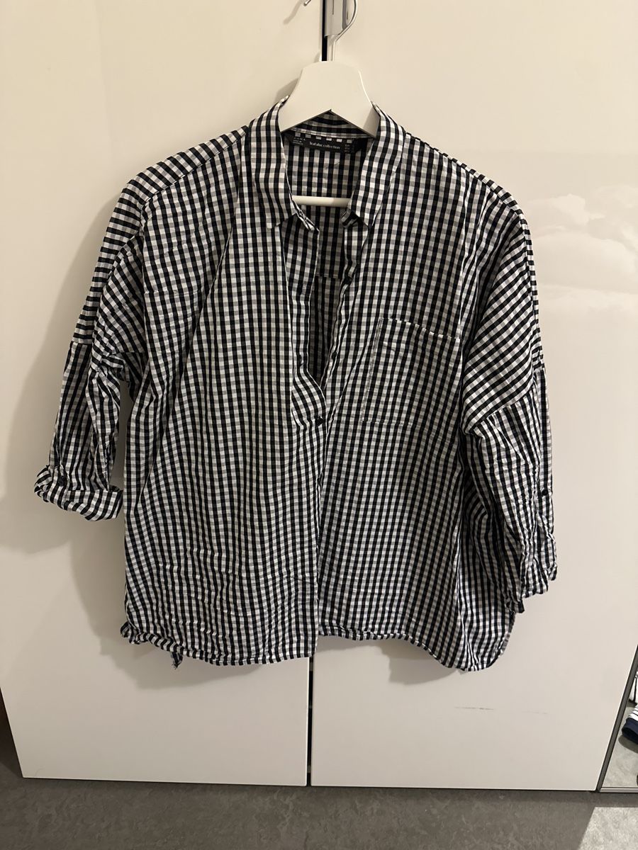 Zara Blusen: Zara Bluse, schwarz/weiss kariert, Gr. S – Neu (gemäss Beschreibung) aus Effretikon von ikap96