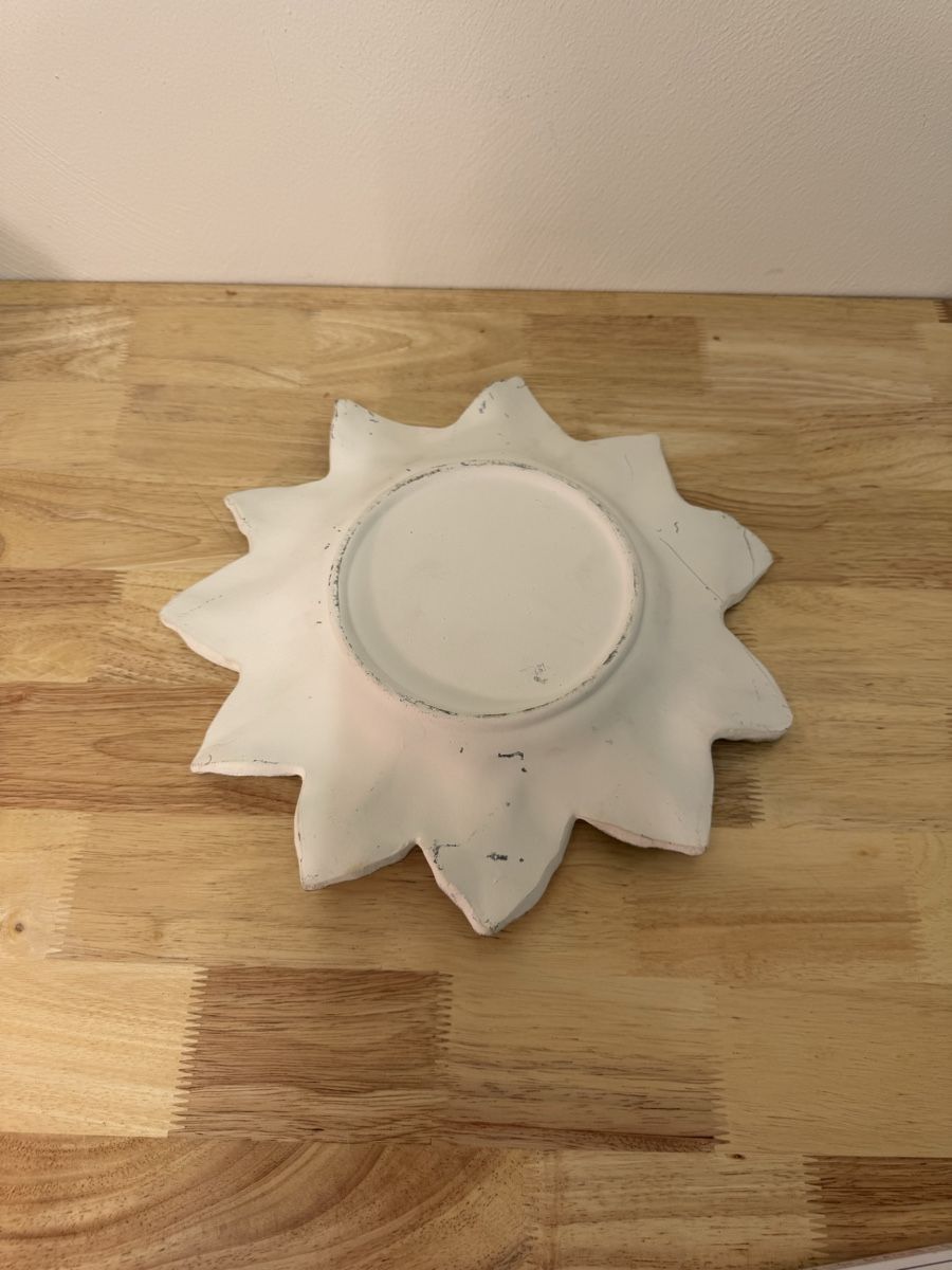 Piatti di portata: Dekorative Schale in Blütenform, silber/grau, ca. 30 cm – Usato da Birsfelden venduto da inf_l2yy 2