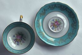 JOHANN HAVILAND*MOKKATASSE & UNTERTASSE*GOLDRAND*RAR*****