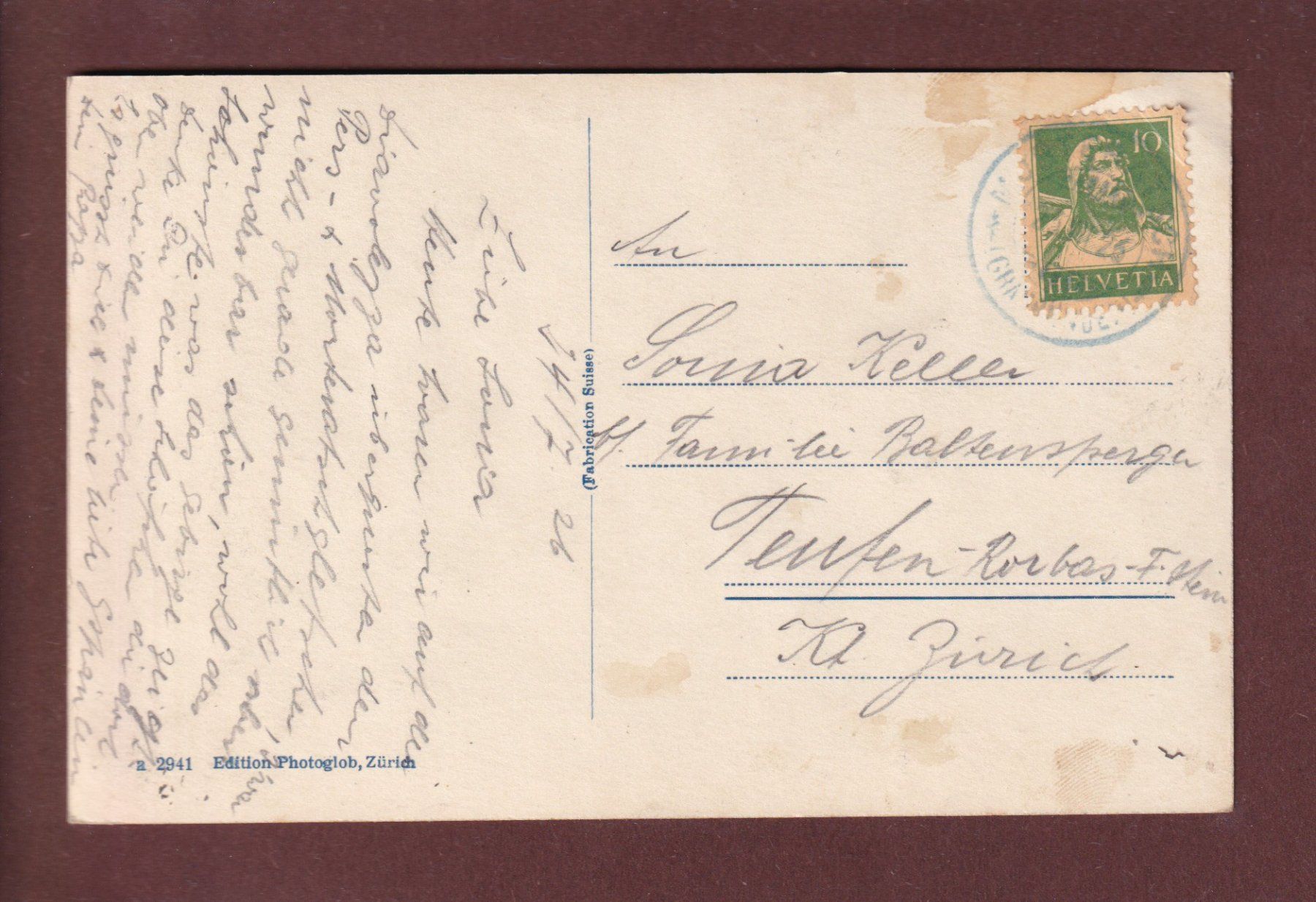 Cartoline postali: Am MORTERATSCHGLETSCHER - Schafherde - 1926 – Usato da Pully venduto da nicecards 1