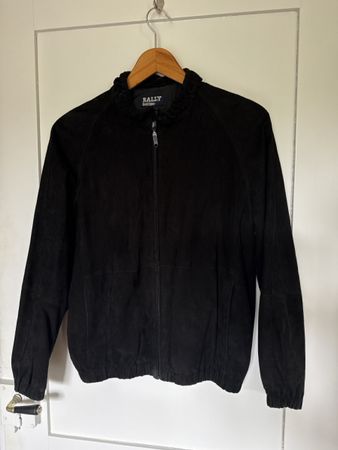 Bally Lederjacke Schwarz Bomberjacke Vintage 38 M Wildleder