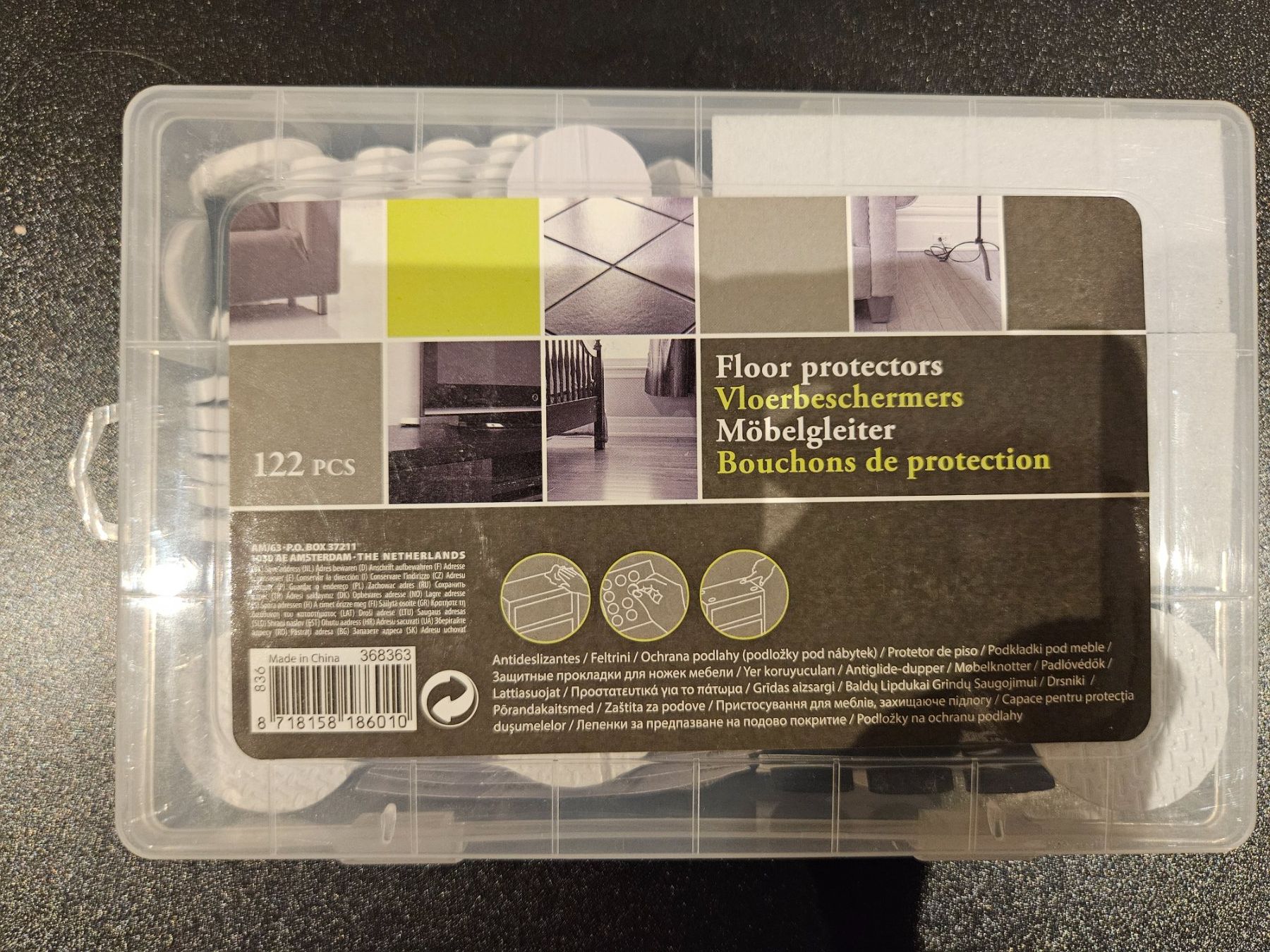 Aufkleber: Neu - Filzgleiter 122 tlg. – Neu und originalverpackt aus Dagmersellen von Jarsetz_Restposten