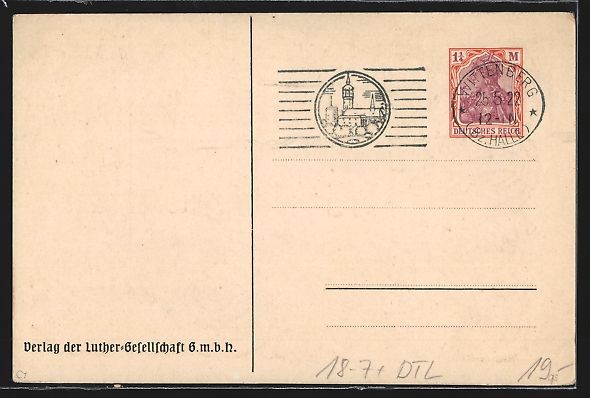 Cancelleria postale: Wittenberg, Deutscher Evangelischer Kirc – Usato da Berlin venduto da bartko-reher 1