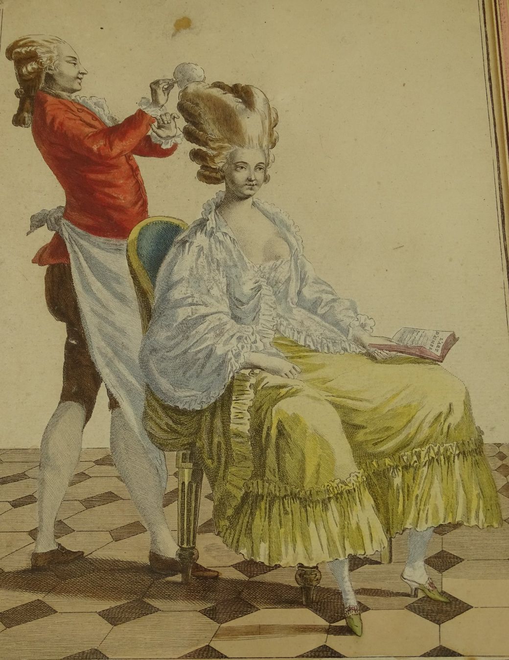 Stiche: COIFFEUR, FRISEUR, KUPFERSTICH 1778 – Gebraucht aus Grüningen von Kartensammler 2