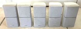 Bose Doppel-Cube Lautsprecher 5 Stück, weiss mit Halterung