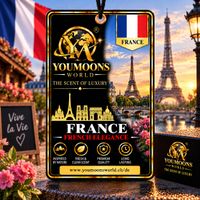YouMoons World Frankreich - Premium Autoduft 5,5 x 9 cm
