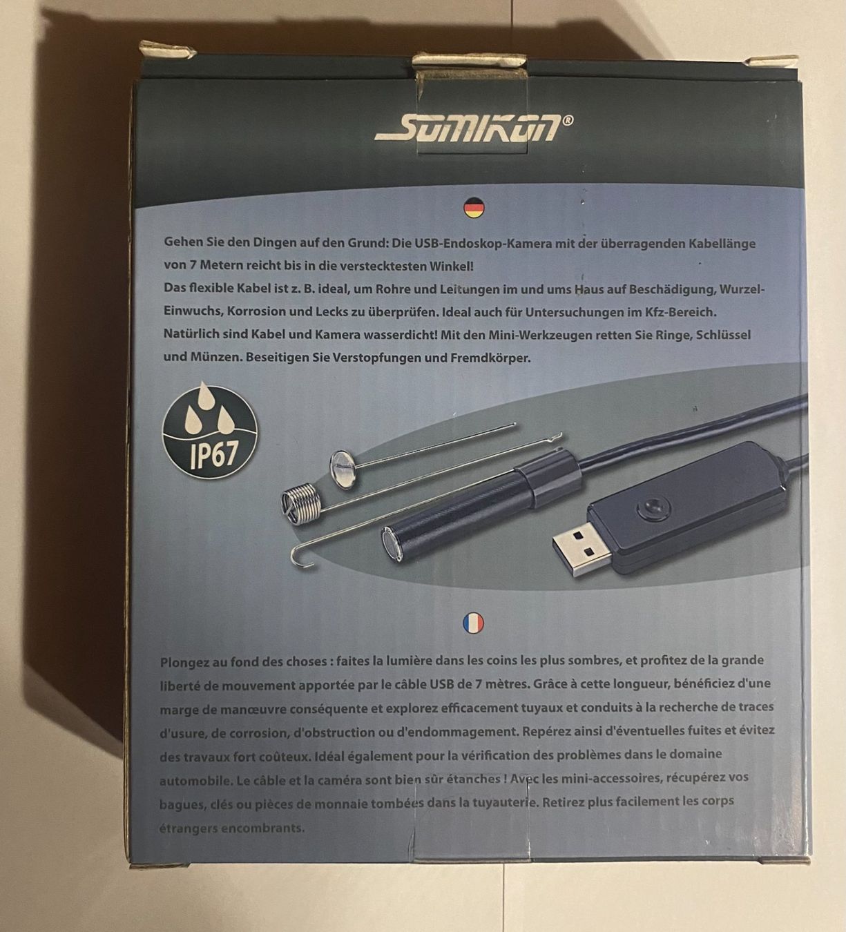 Tutti gli attrezzi: Somikon Wasserfeste USB-Endoskop-Kamera – Nuovo e nell'imballaggio originale da Bärau venduto da sphb.hs4ea 1