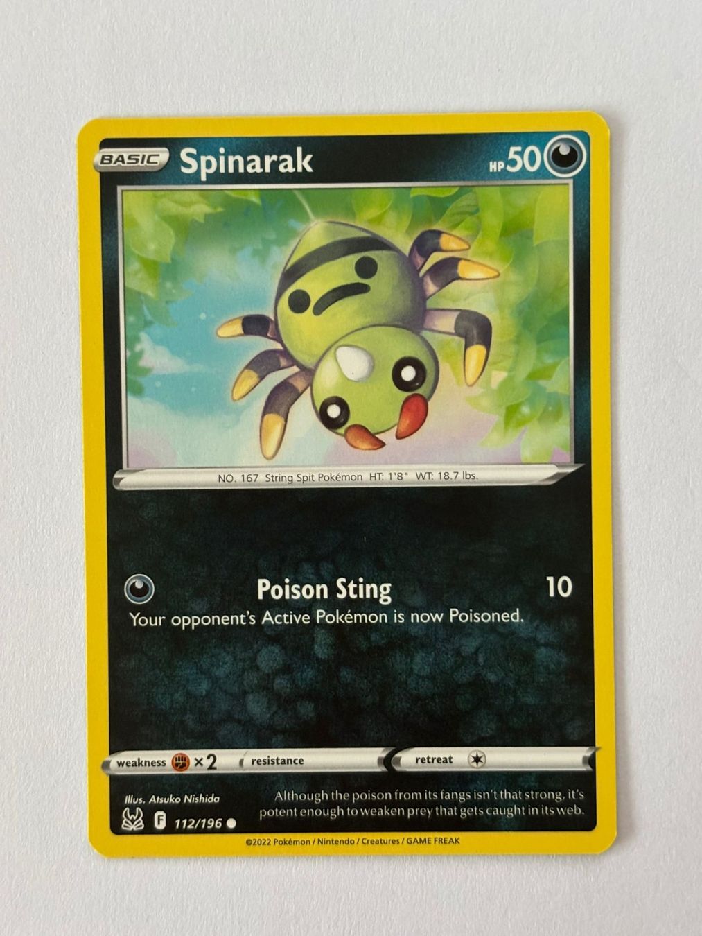Pokémon Carte collezionabili: Pokemon-Karte Spinarak 112/196 – Usato da Herisau venduto da Seyashop1