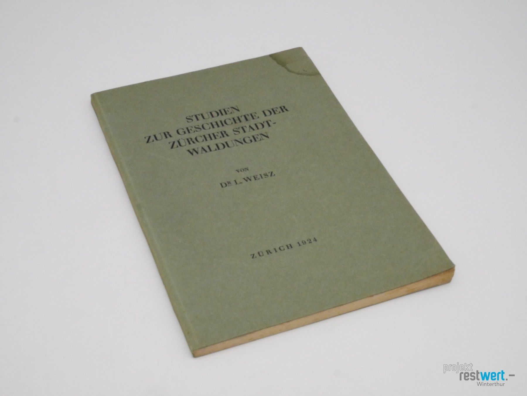 Libri: DR. L.WEISZ - Studien Geschichte Zürcher Wald – Usato da Winterthur venduto da Restwert_Winterthur 1
