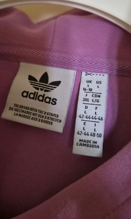 Adidas Oversized Cropped Hoodie ¦ L ¦ Mauve ¦ Top Zustand