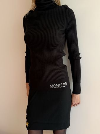 Pull col roulé noir Moncler taille-M