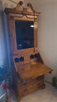 Antiker Sekretär aus Holz mit Spiegelaufsatz | 203 cm