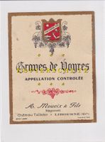 Etikette für Wein - Graves de Vayres /bd