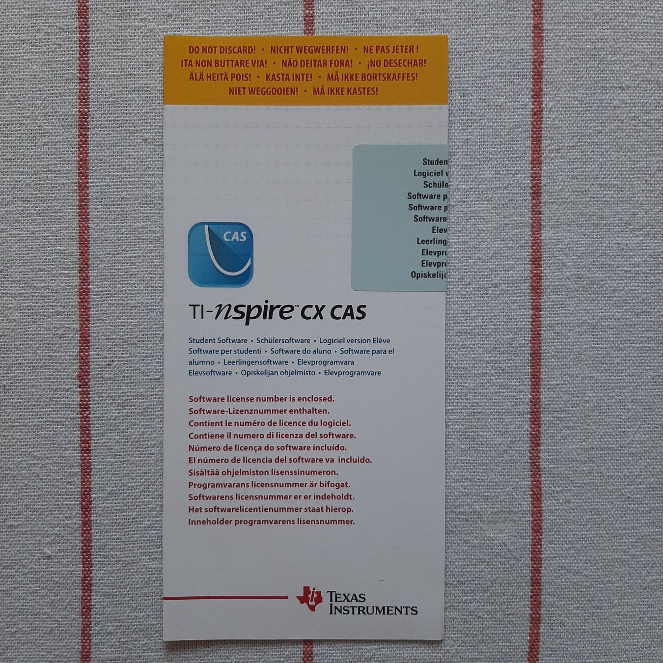 Texas Instruments Calcolatrici tascabili: TI-Nspire CX II-T CAS – Nuovo (secondo la descrizione) da Carouge GE venduto da cecob0909 7
