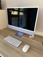 imac M1, 2021, purple with all accessories
