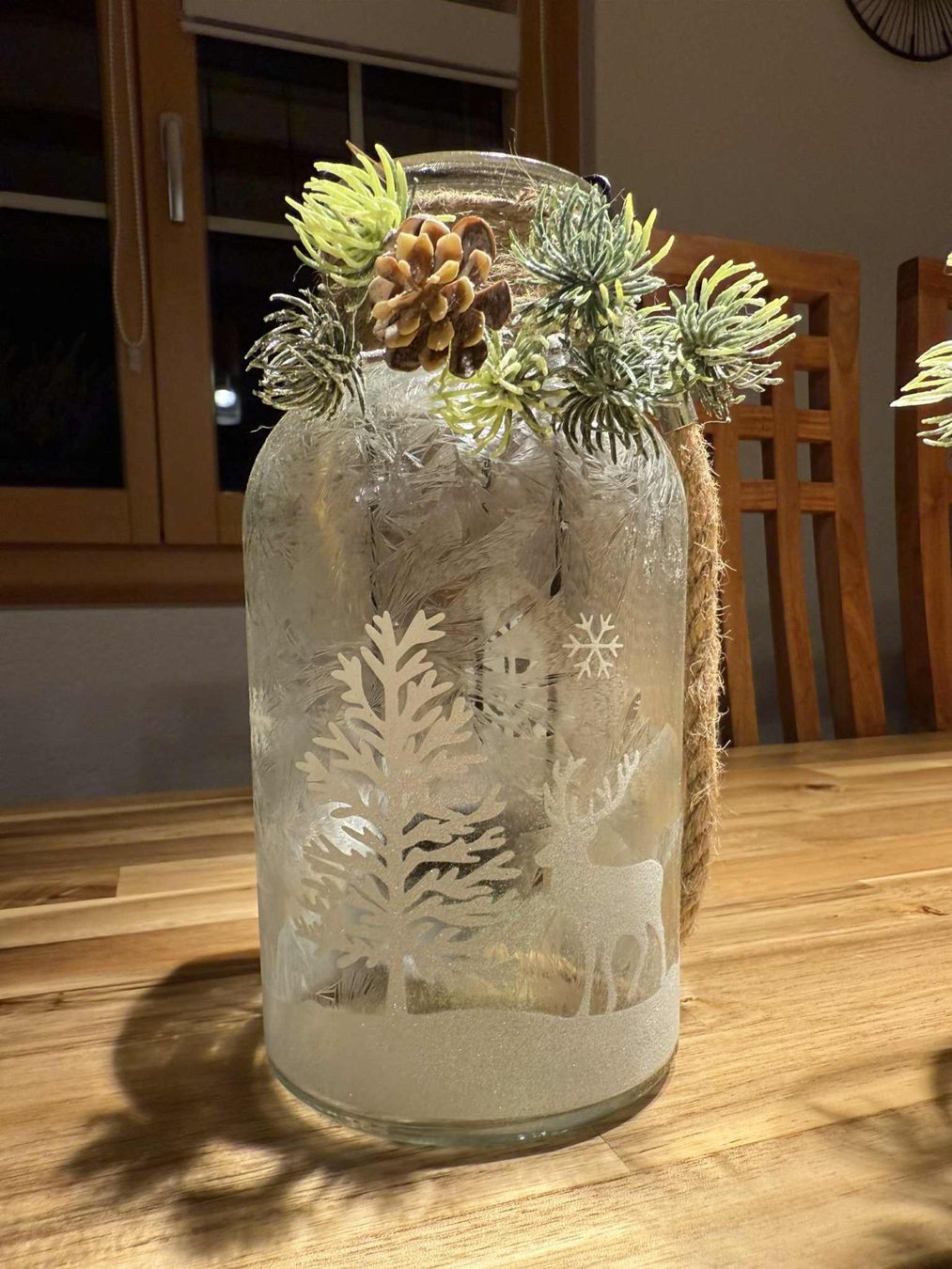 Portacandele: Winterliche Windlichter Weihnachten, Windlicht, Glas – Usato da Guntalingen venduto da nasta555 5