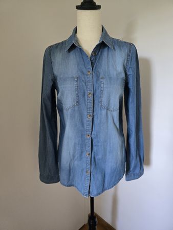 Clockhouse Jeanshemd Gr 36 – Mittelblau Baumwolle Bestickung