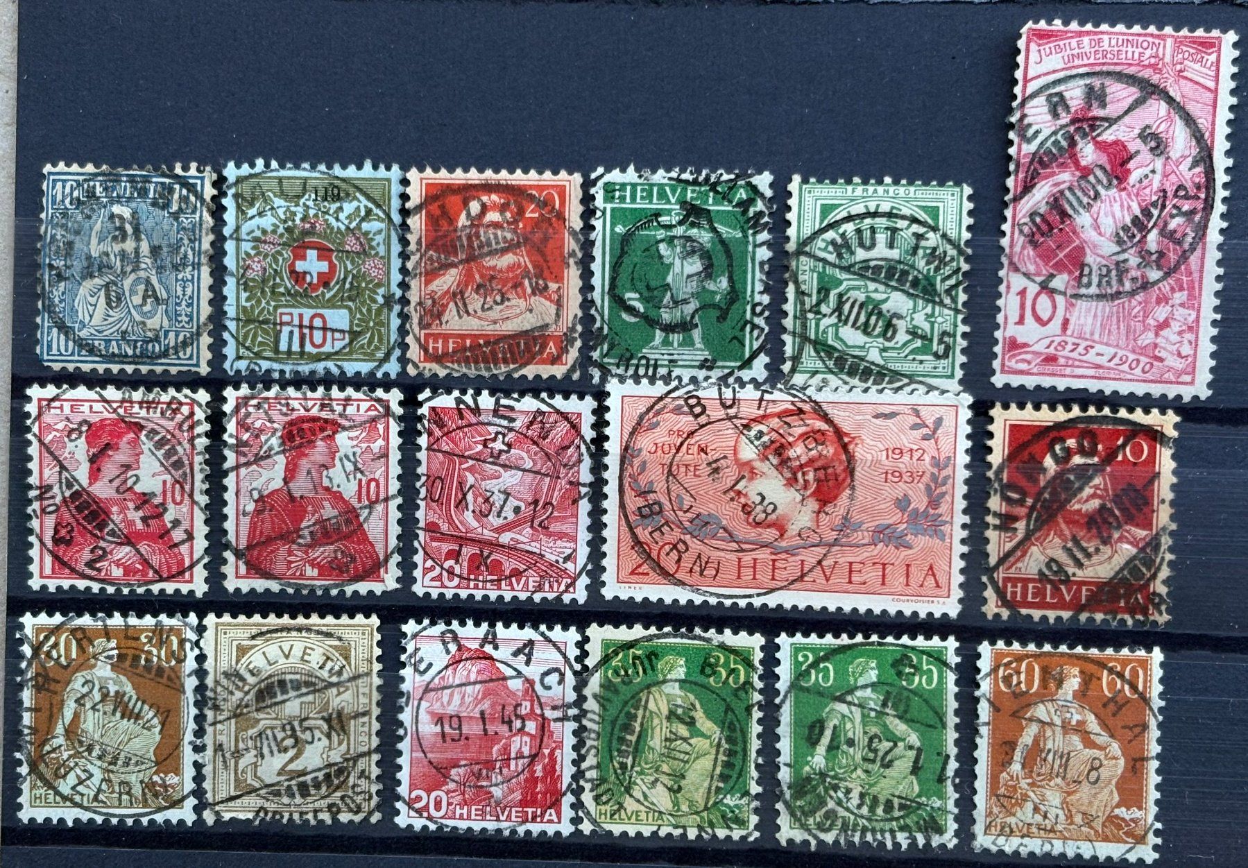 Tutti i francobolli: LOT SCHWEIZER BRIEFMARKEN – Usato da Ostermundigen venduto da wini63