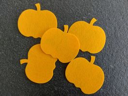 5 Stück Filz Kürbisse 8*8.7 cm Felt Pumpkin 1mm