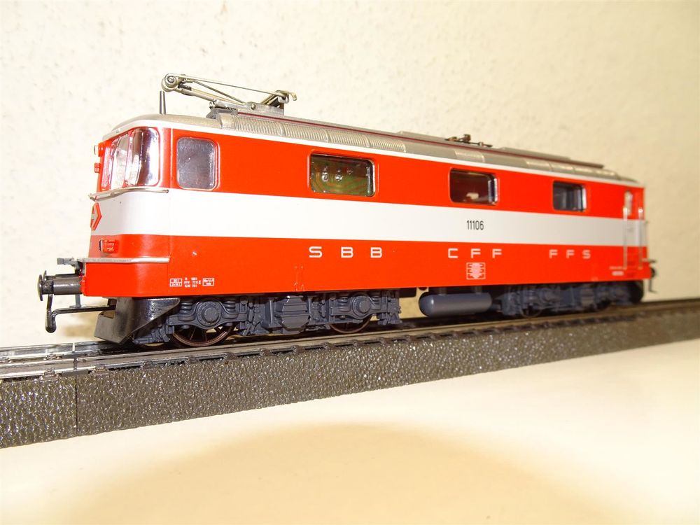 HAG (Suisse), échelle O, locomotive CFF/SBB Re 4/4, verte. A restaurer
