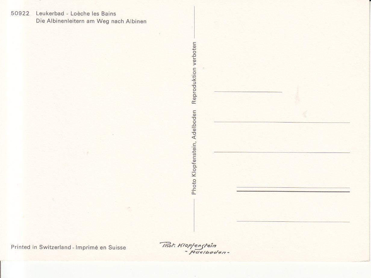 Cartoline postali: Leukerbad Albinen ca. 1970 – Usato da Bürglen TG venduto da StampGraf 1