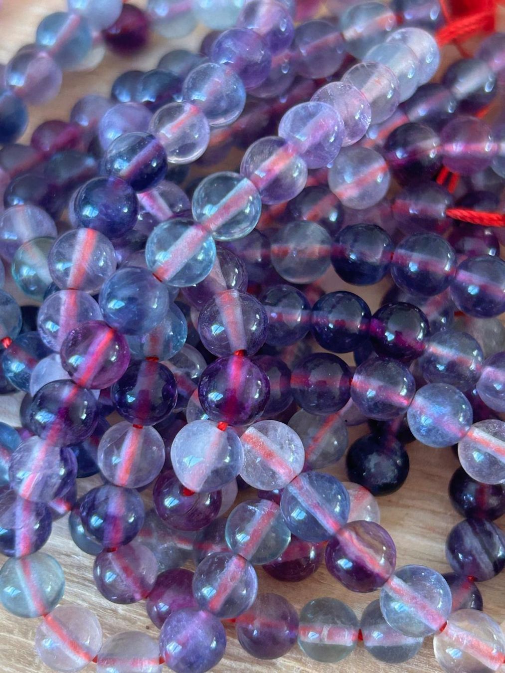 Edelsteine: Strang echte rainbow fluorite level 1 beads 6 mm – Neu und originalverpackt aus Niederrohrdorf von Ytobi 1