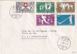 Pro Patria Satzbrief 1951 von ZUG 1.VIII.51