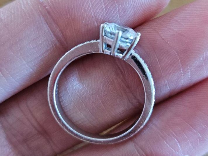 Anelli: Solitär Ring Silber Swarovski Crystal Gr. 50 – Usato da Sursee venduto da Mr_kistler 1