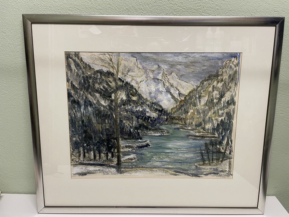 Dipinti: Max Kunz painting / Bild Acryl - Tamina Stausee – Nuovo (secondo la descrizione) da Zürich venduto da LoveFashion76 2