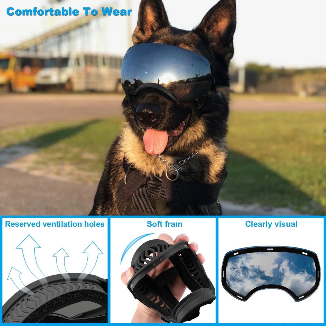 Occhiali & Lenti: Dog Goggles Hundesonnenbrille – Nuovo e nell'imballaggio originale da Deitingen venduto da cor_7h7k 2