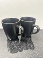 2 Kaffeetassen schwarz matt neuwertiger Zustand
