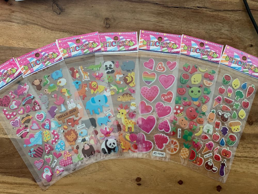 Bunter Mix 7x Sticker / Aufkleber, verschiedene Motive | Kaufen auf Ricardo