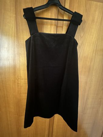 Arket Samtkleid mit Schleifenträgern