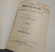 Wörterbuch antik 1914  französisch - deutsche Sprache   1914