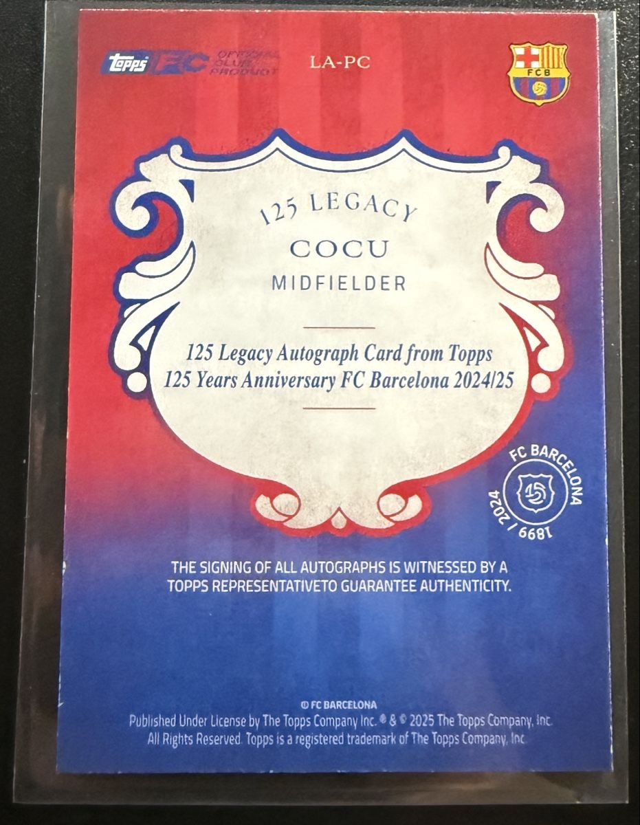 Topps Carte collezionabili: COCU AUTO CARD /99 – Usato da Walliswil b.Wangen venduto da Swiss-Trading-Bros 1