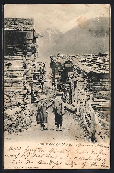 Cartoline postali: AK Saint-Luc, Une ruelle de St. Luc – Usato da Berlin venduto da bartko-reher