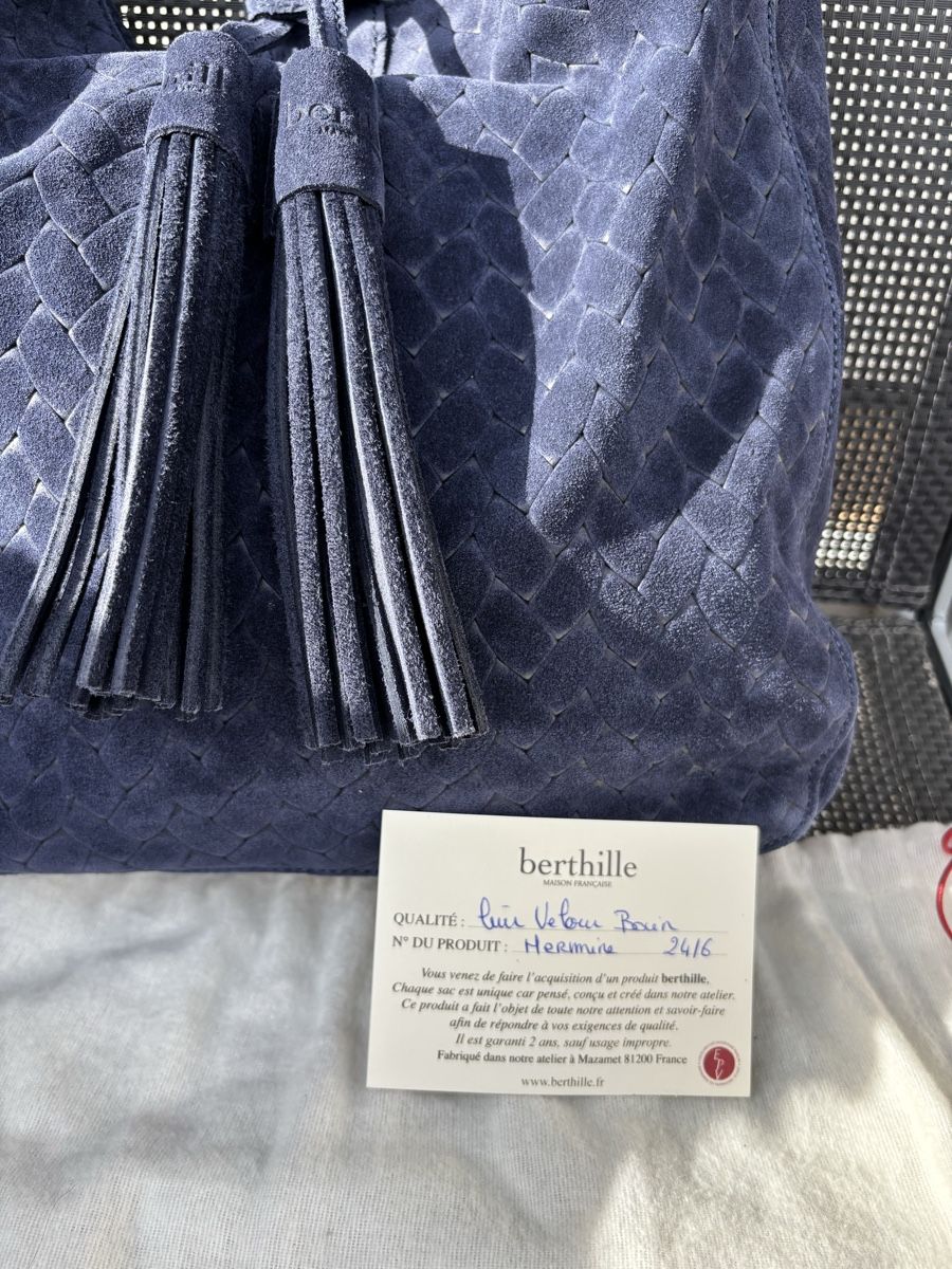 Borse da donna: BERTHILLE - Sac Hobo NEUF Navyblue – Nuovo e nell'imballaggio originale da Chardonne venduto da teenyweeny 8