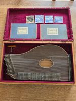 Antike Zither mit Zubehör, Rarität!