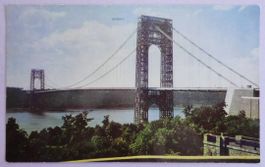 New York, G. Washington Bridge und Hudson River