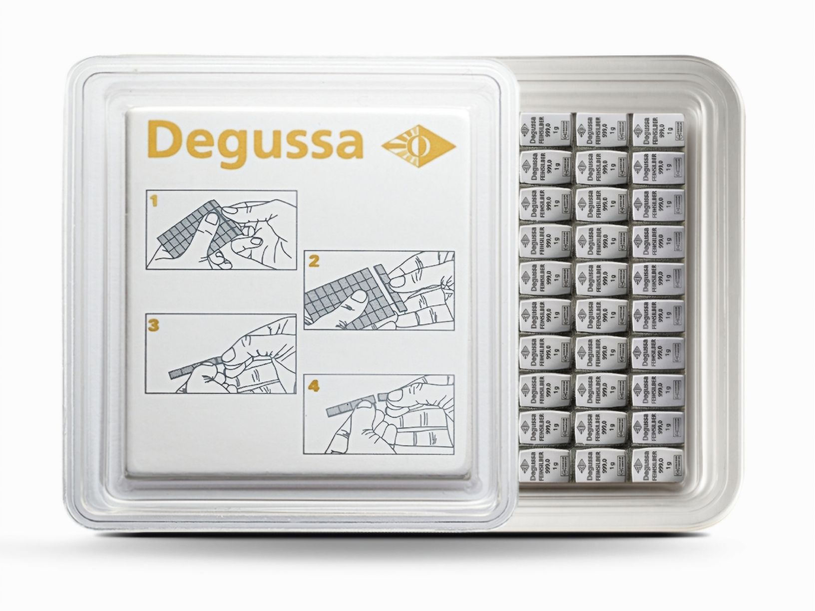 Métaux précieux: Degussa 1 Gramm Feinsilber 999.0 / 1gr. Silber – Neuf (Voir description) à Niederstocken par Cocos_nut