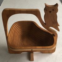 Schale für Früchte ect. aus Holz neuwertig, faltbar