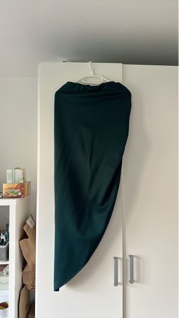 Asos, Eleganter langer Rock, Dunkelgrün, Grösse S