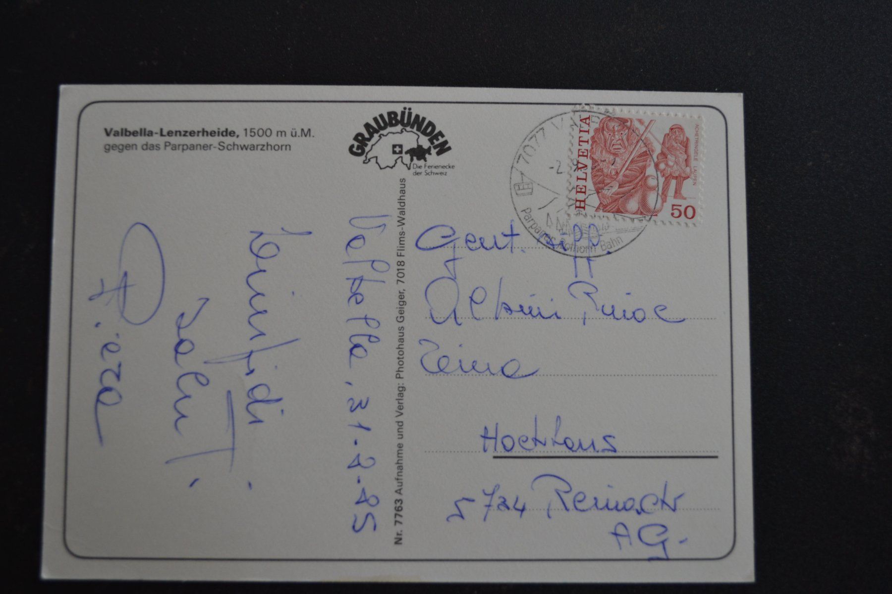 Cartoline postali: AK Valbella - Lenzerheide – Usato da Beinwil am See venduto da kajak55 1