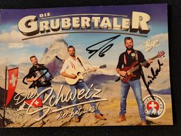 Autogrammkarte Die Grubertaler – signiert