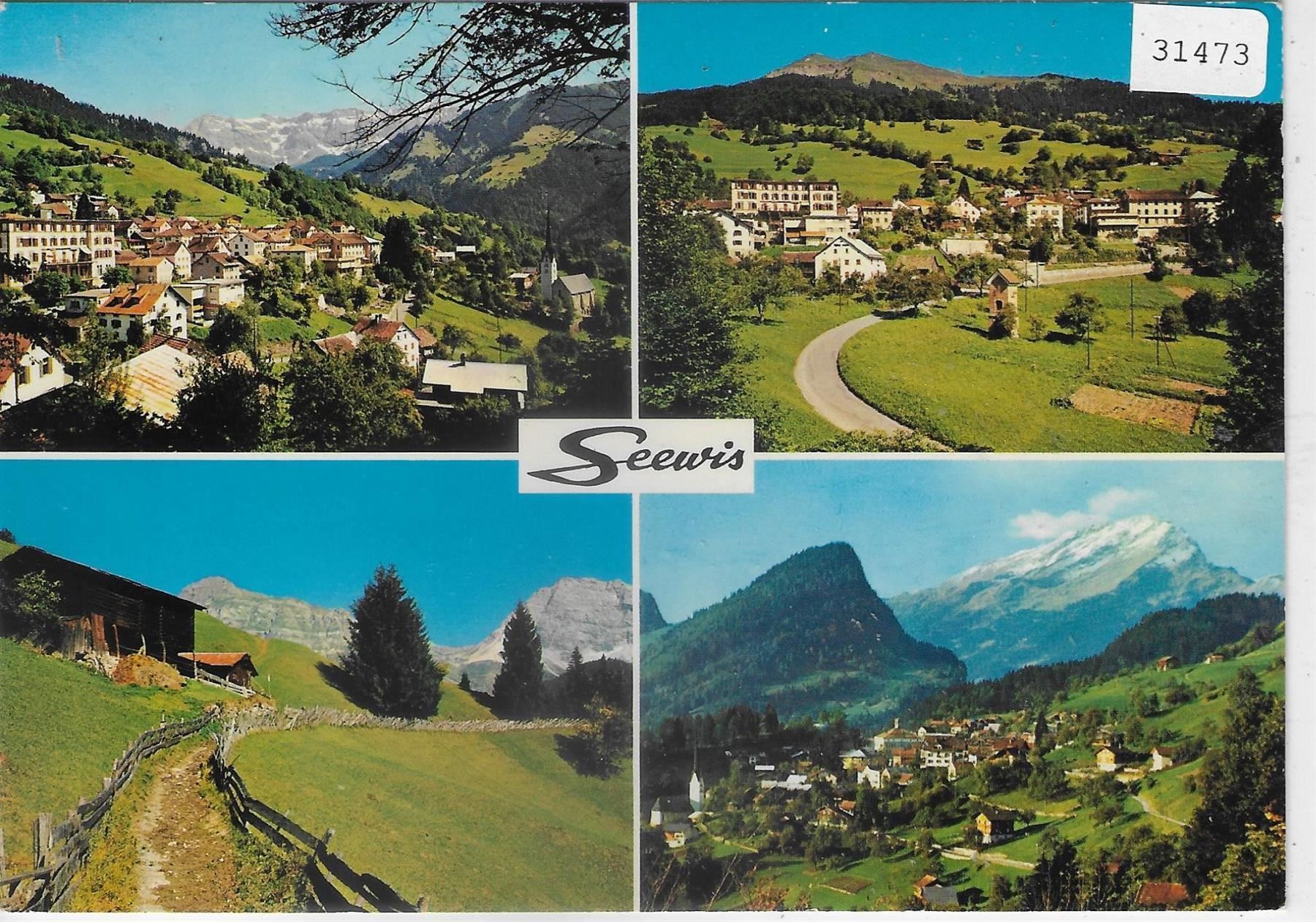 Cartoline postali: Seewis Prätigau - Multiview – Usato da Ettingen venduto da Kartenplanet