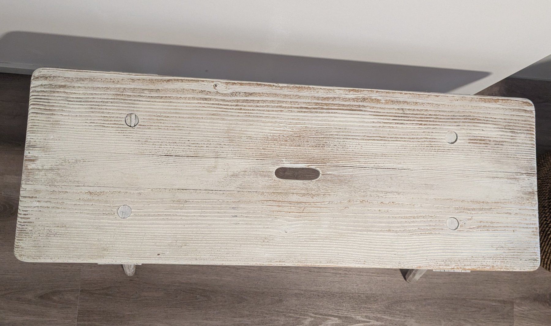 Tabourets: Holzhocker weiss Vintage – D'occasion à Zürich par crem8 1