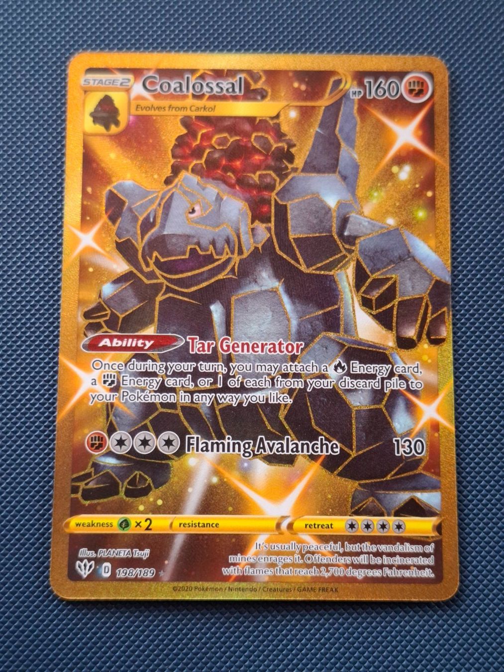 Pokémon Carte collezionabili: Pokemon Coalossal 198/189 Darkness Ablaze – Nuovo (secondo la descrizione) da Gammen venduto da Karbax
