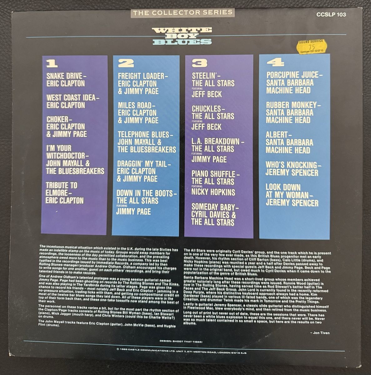 Dischi in vinile: White Boy Blues LP, mit Eric Clapton Jeff Beck John Mayall – Usato da Goldach venduto da Messerguru 2